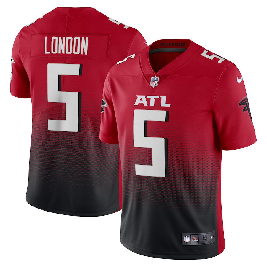 Men Atlanta Falcons 5 Drake London Nike Red Vapor Limited NFL Jersey